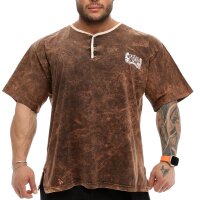 Knopf T-Shirt 2858 Batik braun